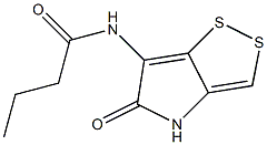 N-(4,5-Dihydro-5-oxo-1,2-dithiolo[4,3-b]pyrrol-6-yl)butanamide 结构式