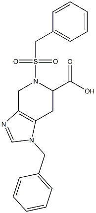 1-Benzyl-4,5,6,7-tetrahydro-5-benzylsulfonyl-1H-imidazo[4,5-c]pyridine-6-carboxylic acid 结构式