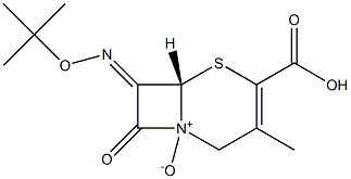 7-[(E)-(tert-Butyloxy)imino]-3-methyl-4-carboxycepham-3-ene 1-oxide 结构式