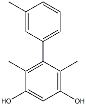 4,6-Dimethyl-5-(3-methylphenyl)benzene-1,3-diol 结构式