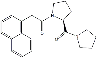 (2S)-2-[(Pyrrolidin-1-yl)carbonyl]-1-(1-naphthalenylmethyl)carbonylpyrrolidine 结构式