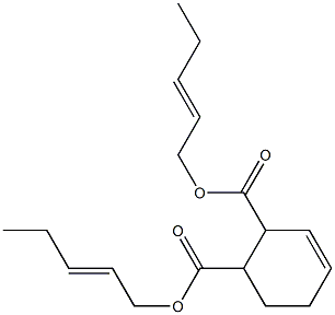 3-Cyclohexene-1,2-dicarboxylic acid bis(2-pentenyl) ester 结构式