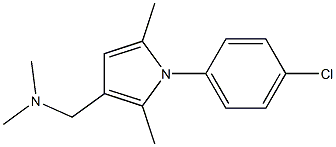 N,N-Dimethyl-1-(4-chlorophenyl)-2,5-dimethyl-1H-pyrrole-3-methanamine 结构式