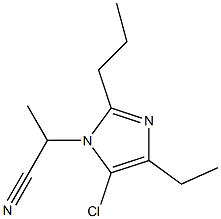 5-Chloro-1-(1-cyanoethyl)-4-ethyl-2-propyl-1H-imidazole 结构式