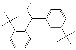 1-(2,6-Di-tert-butylphenyl)-1-(3-tert-butylphenyl)propane 结构式