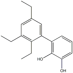3-(2,3,5-Triethylphenyl)benzene-1,2-diol 结构式