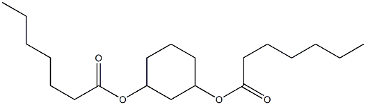 Diheptanoic acid 1,3-cyclohexanediyl ester 结构式