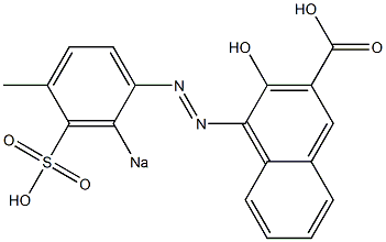 1-(4-Methyl-2-sodiosulfophenylazo)-2-hydroxy-3-naphthalenecarboxylic acid 结构式