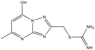 Carbamimidothioic acid (7-hydroxy-5-methyl[1,2,4]triazolo[1,5-a]pyrimidin-2-yl)methyl ester 结构式