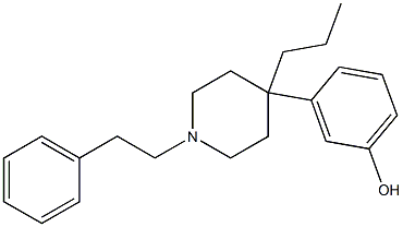 3-(1-Phenethyl-4-propylpiperidin-4-yl)phenol 结构式