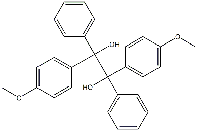 1,2-Bis(4-methoxyphenyl)-1,2-diphenyl-1,2-ethanediol 结构式