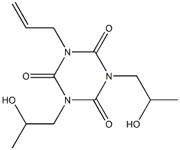 1-Allyl-3,5-bis(2-hydroxypropyl)hexahydro-1,3,5-triazine-2,4,6-trione 结构式