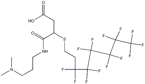 3-[[3-(Dimethylamino)propyl]carbamoyl]-3-[(3,3,4,4,5,5,6,6,7,7,8,8,8-tridecafluorooctyl)thio]propionic acid 结构式