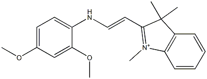 2-[2-(2,4-Dimethoxyanilino)vinyl]-1,3,3-trimethyl-3H-indolium 结构式