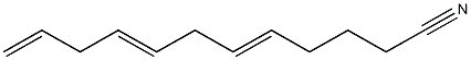 5,8,11-Dodecatrienenitrile 结构式