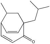 1-Isobutyl-9-methylbicyclo[3.2.2]nona-3,6-dien-2-one 结构式