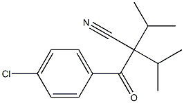 2-Isopropyl-2-(4-chlorobenzoyl)-3-methylbutanenitrile 结构式