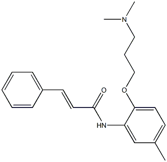 N-[2-[3-(Dimethylamino)propoxy]-5-methylphenyl]-3-phenylpropenamide 结构式