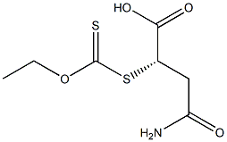 (-)-Dithiocarbonic acid O-ethyl S-[(S)-1-carboxy-2-(aminocarbonyl)ethyl] ester 结构式