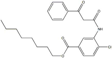 3-[(3-Phenyl-1,3-dioxopropyl)amino]-4-chlorobenzoic acid octyl ester 结构式