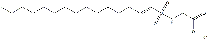 N-(1-Pentadecenylsulfonyl)glycine potassium salt 结构式