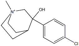 1-Methyl-3-hydroxy-3-(4-chlorophenyl)quinuclidinium 结构式
