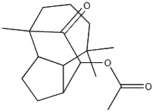 Acetic acid (decahydro-4,8,8-trimethyl-10-oxo-1,4-ethanoazulen)-9-yl ester 结构式