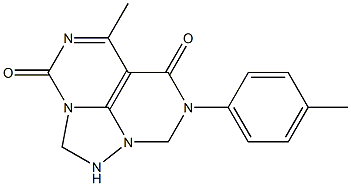 5-Methyl-7-(p-methylphenyl)-1,2,7,8-tetrahydro-3H,6H-1,2a,4,7,8a-pentaazaacenaphthylene-3,6-dione 结构式