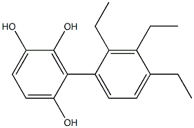 3-(2,3,4-Triethylphenyl)benzene-1,2,4-triol 结构式