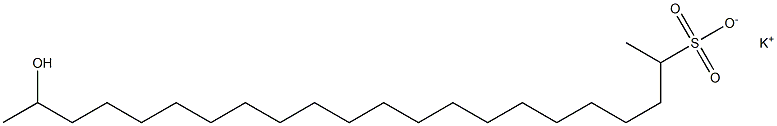 21-Hydroxydocosane-2-sulfonic acid potassium salt 结构式