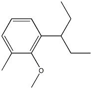 1-Methoxy-2-methyl-6-(1-ethylpropyl)benzene 结构式