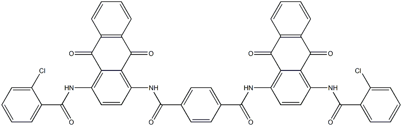 N,N'-Bis[4-(2-chlorobenzoylamino)-9,10-dihydro-9,10-dioxoanthracen-1-yl]-1,4-benzenedicarboxamide 结构式