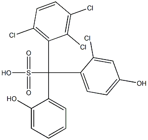 (2-Chloro-4-hydroxyphenyl)(2,3,6-trichlorophenyl)(2-hydroxyphenyl)methanesulfonic acid 结构式