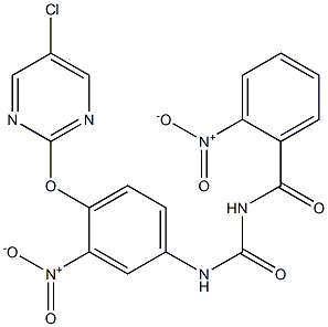 1-(2-Nitrobenzoyl)-3-[4-[(5-chloro-2-pyrimidinyl)oxy]-3-nitrophenyl]urea 结构式