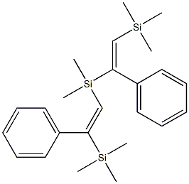 [1-Phenyl-2-(trimethylsilyl)ethenyl][2-phenyl-2-(trimethylsilyl)ethenyl]dimethylsilane 结构式