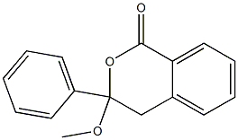 3,4-Dihydro-3-methoxy-3-phenyl-1H-2-benzopyran-1-one 结构式