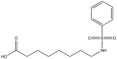 8-(Phenylsulfonylamino)octanoic acid 结构式