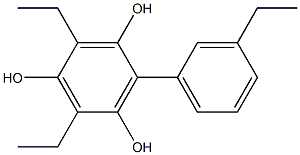 4,6-Diethyl-2-(3-ethylphenyl)benzene-1,3,5-triol 结构式