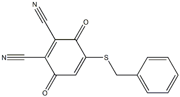 5-Benzylthio-2,3-dicyano-1,4-benzoquinone 结构式
