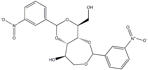 1-O,4-O:3-O,5-O-Bis(3-nitrobenzylidene)-L-glucitol 结构式