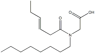 N-(3-Hexenoyl)-N-octylglycine 结构式