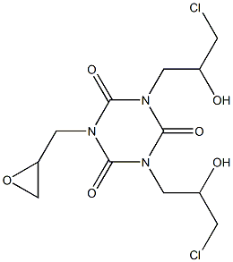 1,3-Bis(3-chloro-2-hydroxypropyl)-5-(2,3-epoxypropan-1-yl)-1,3,5-triazine-2,4,6(1H,3H,5H)-trione 结构式