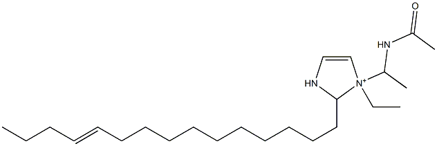 1-[1-(Acetylamino)ethyl]-1-ethyl-2-(11-pentadecenyl)-4-imidazoline-1-ium 结构式