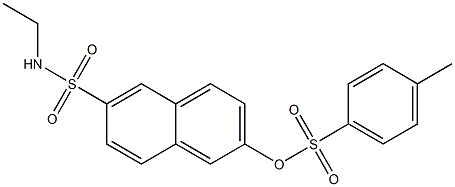 4-Methylbenzenesulfonic acid 6-(N-ethylsulfamoyl)-2-naphtyl ester 结构式