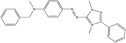 1,4-Dimethyl-5-[[4-(methylbenzylamino)phenyl]azo]-3-phenyl-1H-1,2,4-triazol-4-ium 结构式