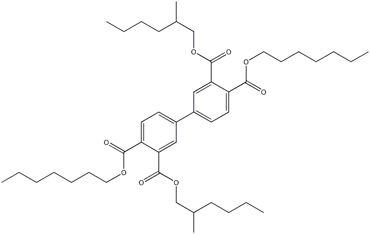 1,1'-Biphenyl-3,3',4,4'-tetracarboxylic acid 3,3'-di(2-methylhexyl)4,4'-diheptyl ester 结构式
