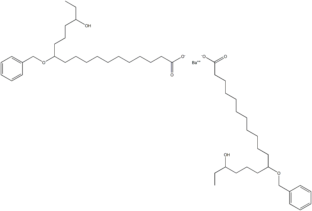 Bis(12-benzyloxy-16-hydroxystearic acid)barium salt 结构式