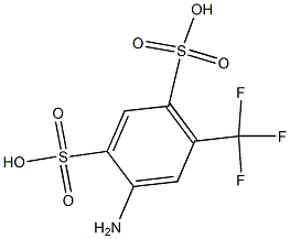 2-Amino-4-trifluoromethyl-1,5-benzenedisulfonic acid 结构式