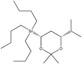 (4R,6R)-6-Isopropyl-2,2-dimethyl-4-(tributylstannyl)-1,3-dioxane 结构式