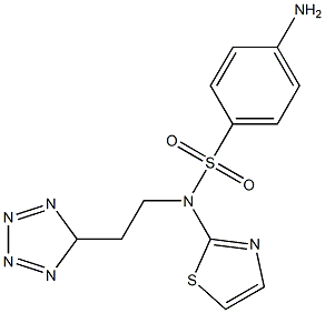 4-Amino-N-[2-(5H-tetrazol-5-yl)ethyl]-N-(2-thiazolyl)benzenesulfonamide 结构式